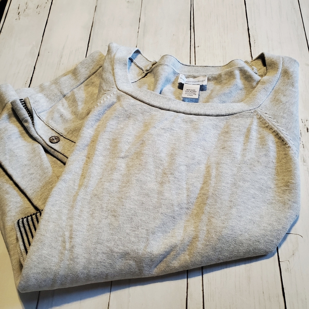 Soft Surroundings Sweater Button Down Sides XL